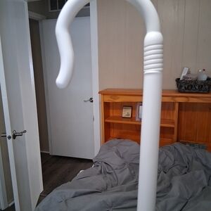 White Plastic Shepherds Staff Crook Prop 5 5' Tall New!